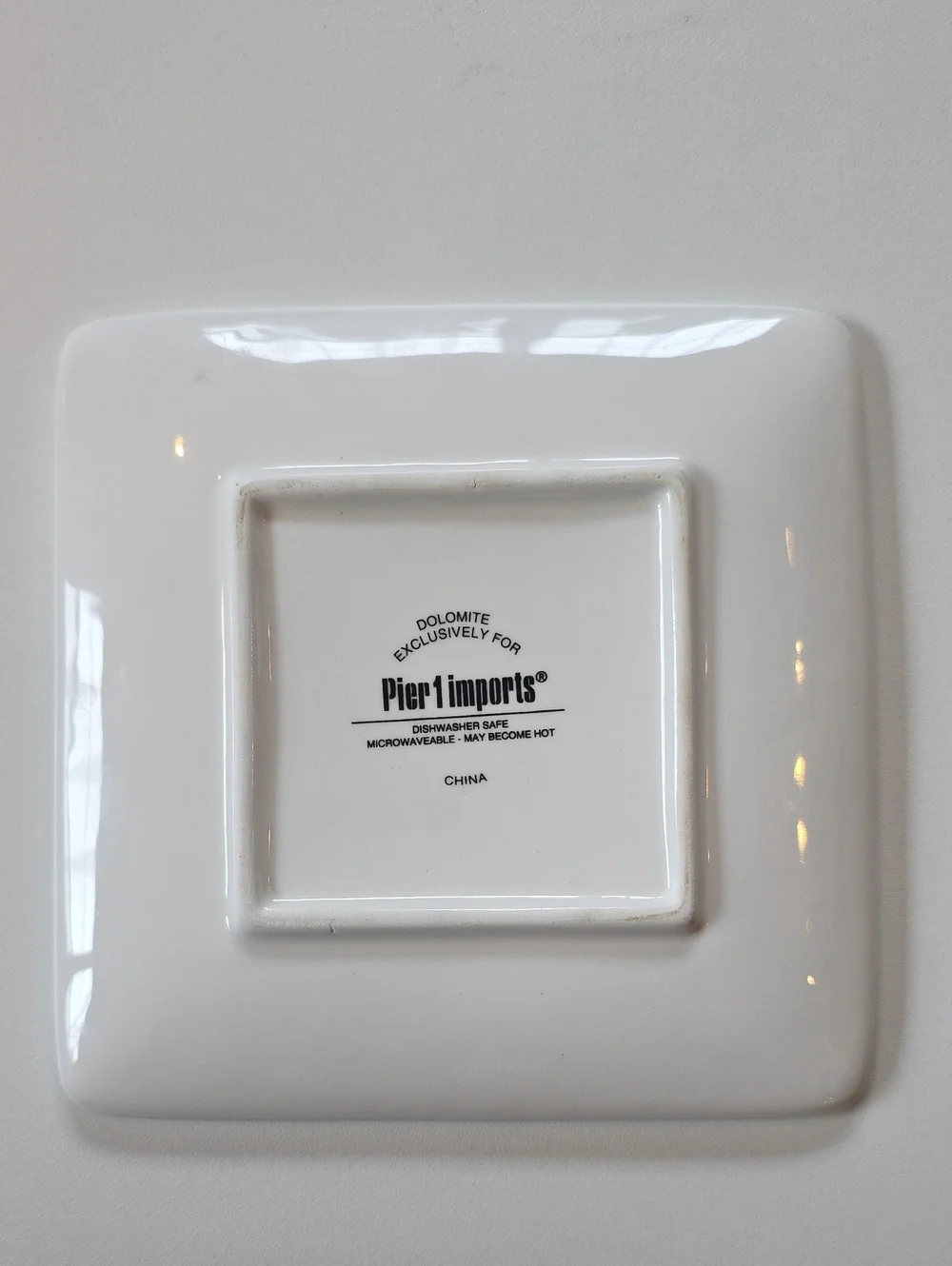 Trinket / Appettizer Dish Dolomite Fashion Themed Square Ceramic Plate - Dress